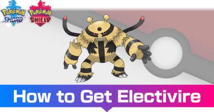 Electivire Location, Learnset, and Evolution .